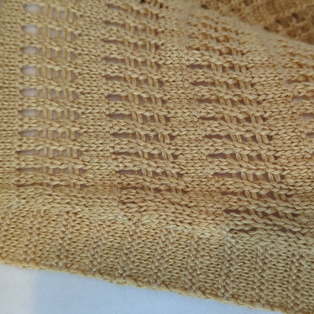 Marled Reunited Clothing Acrylic Longline Open Cardigan Sweater MEDIUM Yellow - Picture 4 of 15